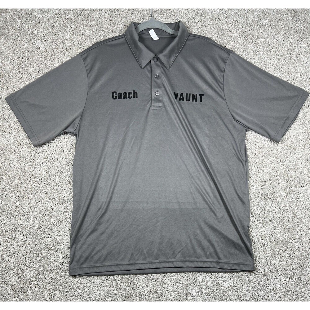 Coach Vaunt Performance Polo Shirt Gray Athletic Streetwear XL